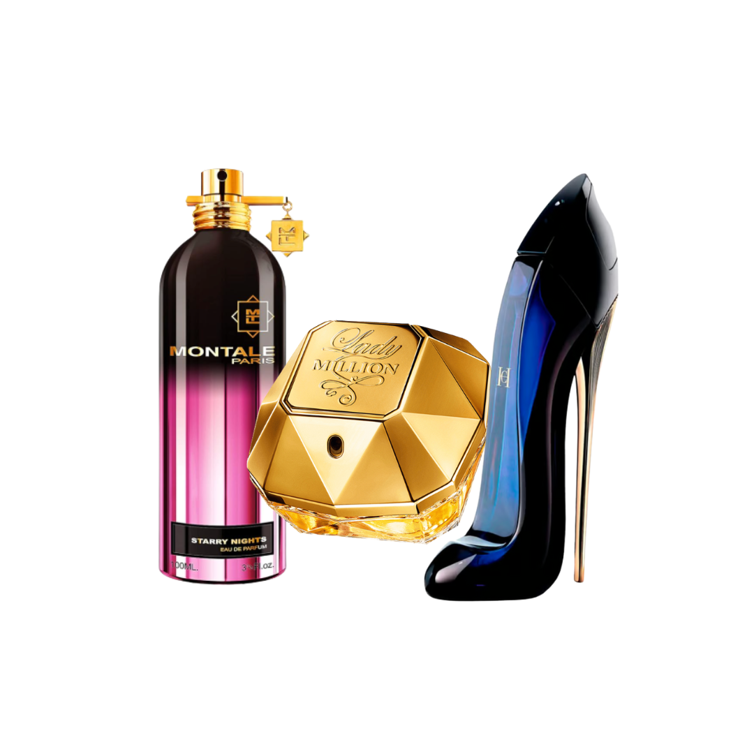Good Girl, Lady Millon,  Montale Starry Nigths +Obsequio perfumero de 5 ml