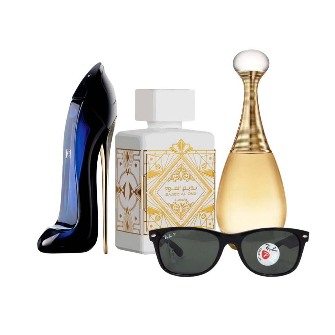 Good girl,  Lataffa Honor and glory, Jadore + Regalo, gafas  Ray Ban