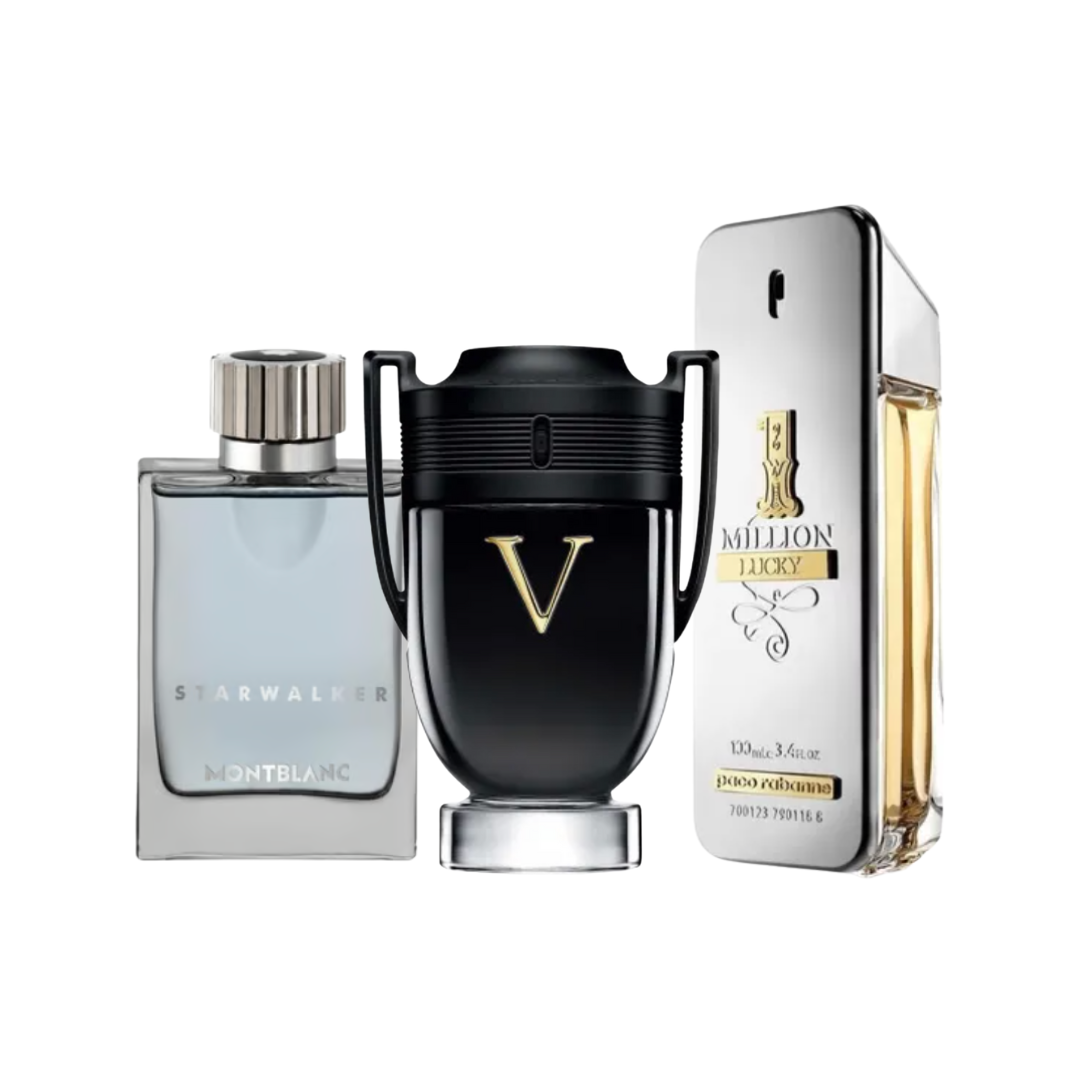 Invictus Victory, Mont Starwalker, One Millon Lucky + Obsequio perfumero de 5 ml